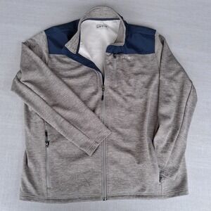 ORVIS Fleece Sweater Jacket Mens XXL Full Zip Blue / Gray hue